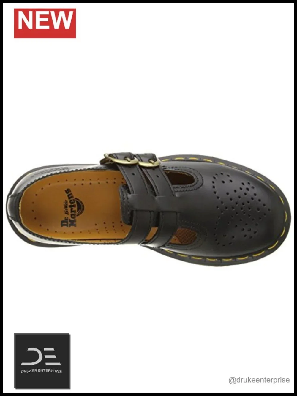 Classic Mary Jane Shoes T-Bar Leather AirWair Sole Women's